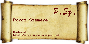 Porcz Szemere névjegykártya